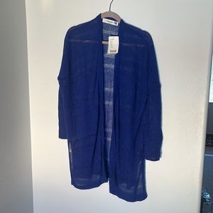 Anthropologie Sparrow Women's Cardigan, 3/4 Sleeve, Size: M, Color: Royal Blue